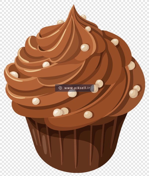 دانلود فایل png دوربری شده کاپ کیک کاکائویی