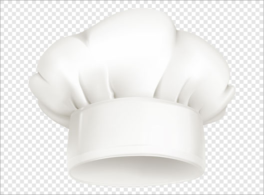 فایل Png دوربری شده و ترانسپرنت کلاه آشپزی سفید