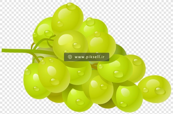 فایل دوربری شده انگورهای سبز خوشمزه با فرمت png