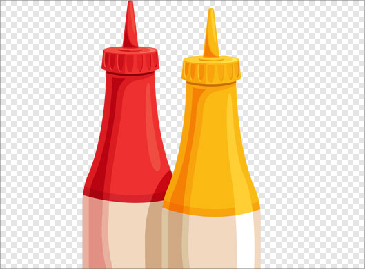 فایل png تصویر دوربری شده و ترانسپرنت قوطی های سس قرمز و سفید