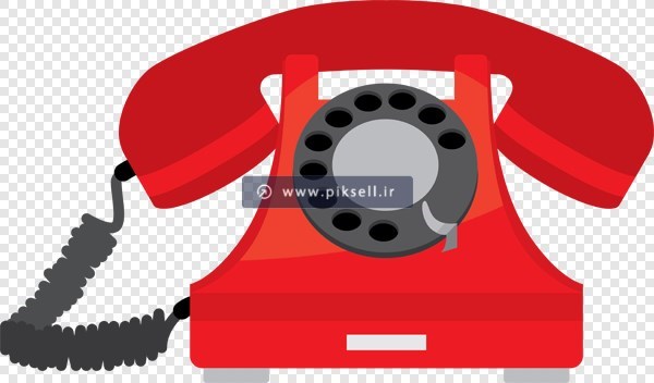 دانلود فایل ترانسپرنت دوربری شده تلفن قرمز با پسوند png