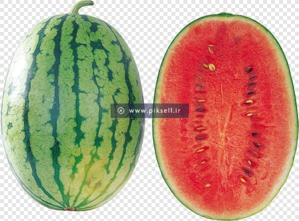 دانلود تصویر دوربری شده و ترانسپرنت هندوانه قاچ شده با فرمت png