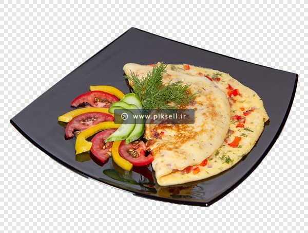 دانلود تصویر دوربری شده پیتزا و سبزیجات با فرمت png