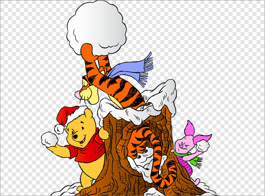 فایل دوربری شده کاراکترهای کارتونی pooh (ترانسپرنت)
