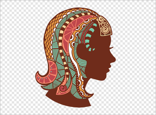 فایل png کاراکتر صورت زن (نماد زن در نجوم و طالع بینی)