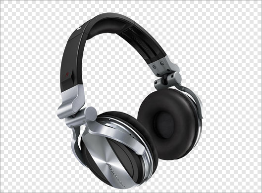 فایل png دوربری شده و ترانسپرنت هدفون سیاه