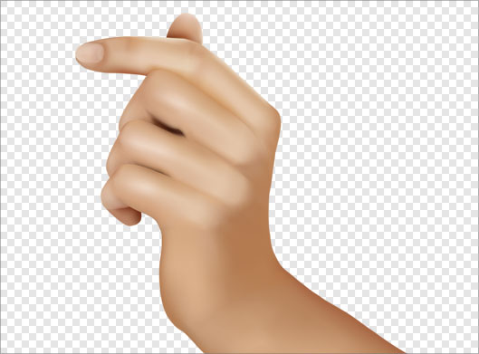 فایل ترانسپرنت دوربری شده دست با فرمت png