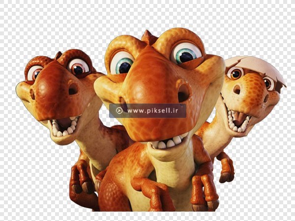 فایل png دوربری شده وترانسپرنت کاراکترهای کارتونی دایناسورها