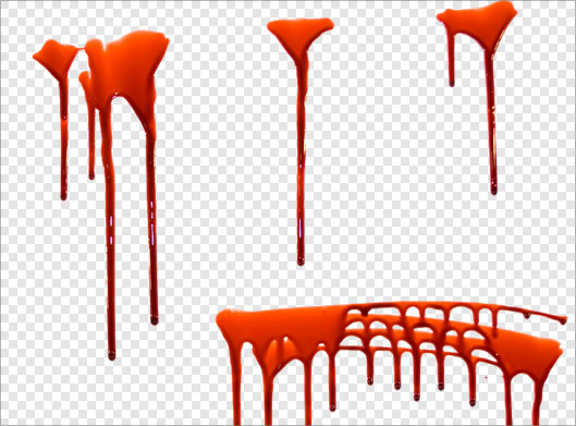 فایل png تصویر دوربری شده خون های ریخته شده قرمز