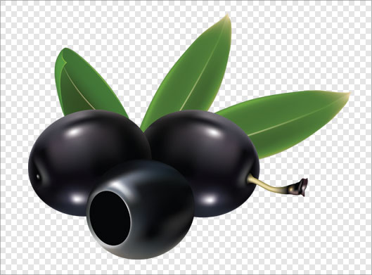 دانلود فایل png دوربری شده و ترانسپرنت زیتونهای سیاه