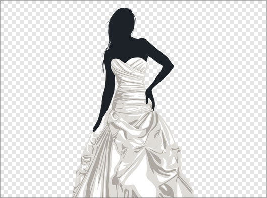 فایل Png کاراکتر عروس با لباس عروس سفید