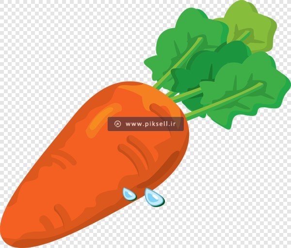 دانلود تصویر دوربری شده هویج کارتونی با پسوند png