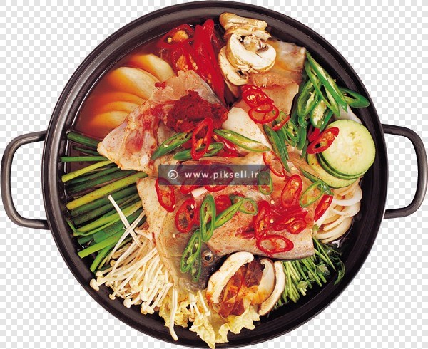 دانلود فایل png دوربری شده ظرف و ماهیتابه و غذاهای مختلف