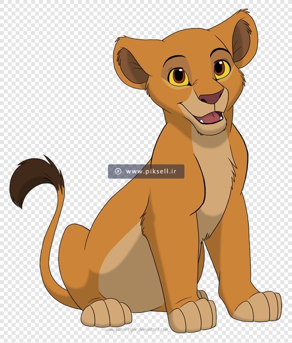فایل دوربری شده و ترانسپرنت کاراکتر کارتونی شیر در کارتونی lion با فرمت png