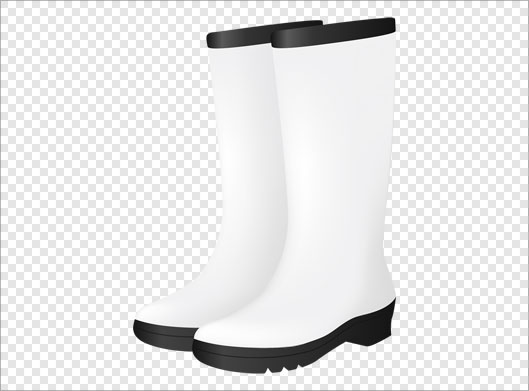 فایل Png بوت و چکمه های سفید بارانی دوربری شده و ترانسپرنت