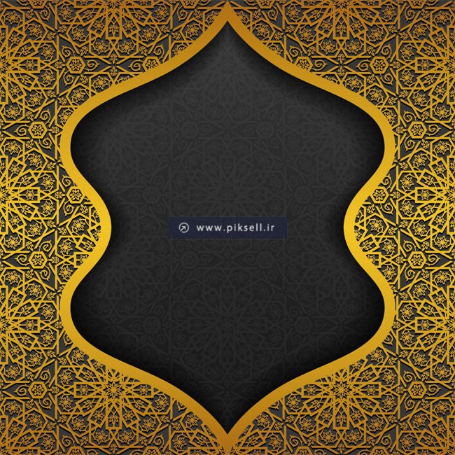 فایل لایه باز وکتور بکگراند با طرح المان اسلامی تذهیبی