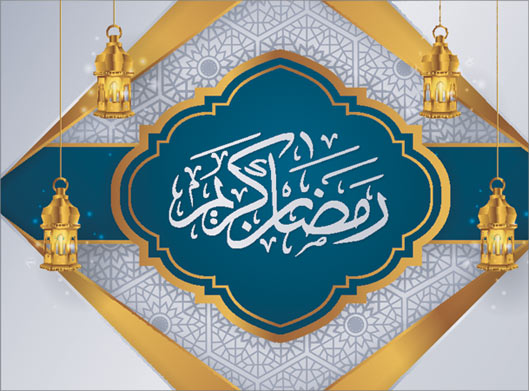وکتور طرح بکگراند ماه مبارک رمضان با المان های تزئینی