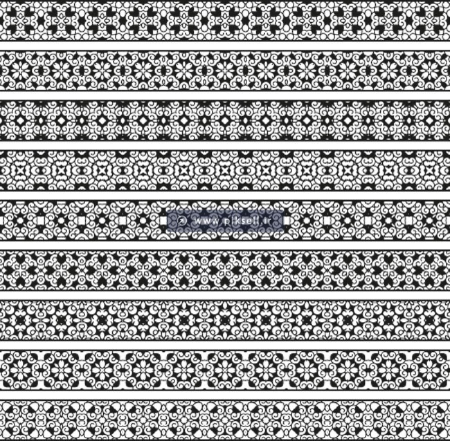 فایل لایه باز وکتور مجموعه حاشیه و بوردر و کادر