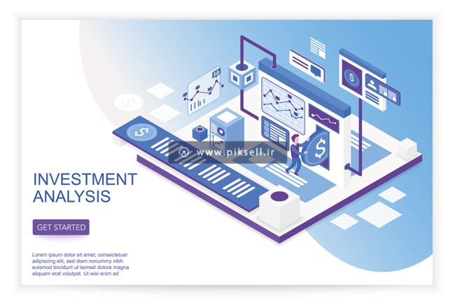 فایل لایه باز وکتور با مفهوم تحلیل گر سرمایه گذاری یا investment analysis