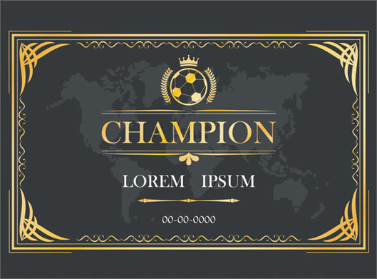 دانلود طرح گواهینامه و certification با بکگراند سیاه