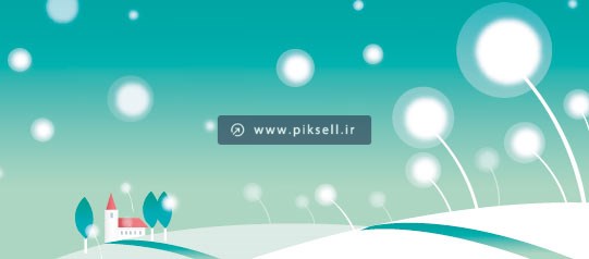 وکتور طرح لایه باز پس زمینه و بکگراند کارتونی با منظره برفی