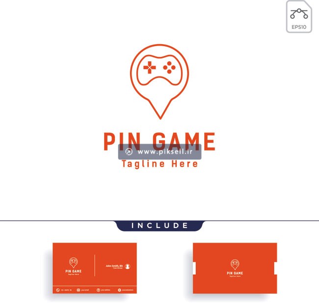 وکتور لایه باز لوگوی بازی pin game (لوکیشن و دسته بازی)