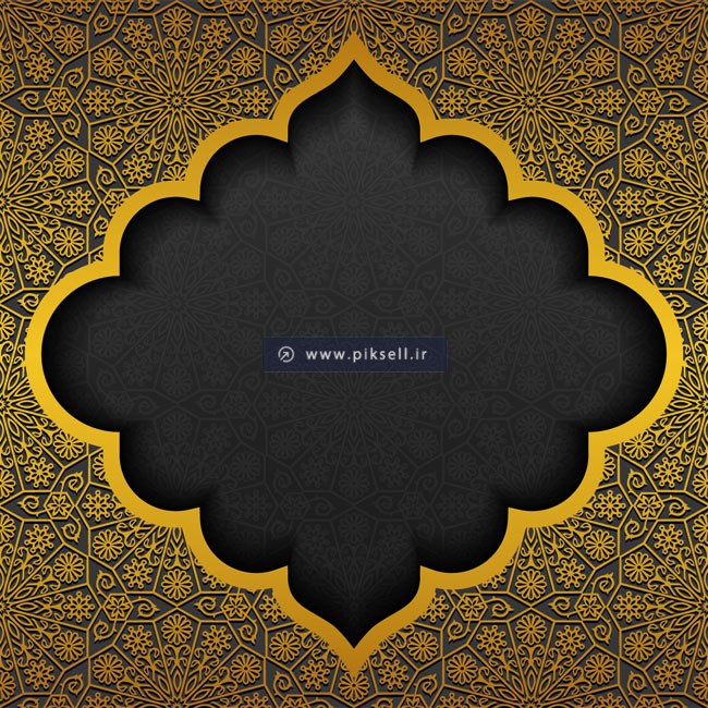 دانلود طرح وکتور پس زمینه اسلامی با نقوش تذهیبی