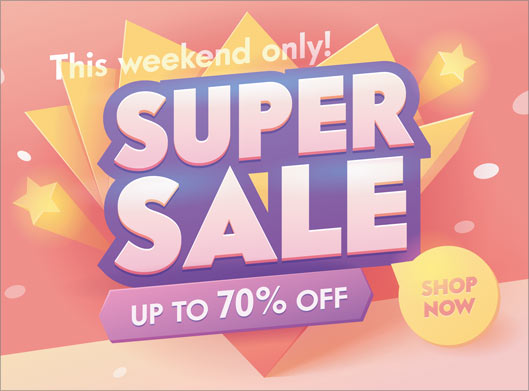 دانلود طرح بنر تخفیفی با موضوع Super Sale