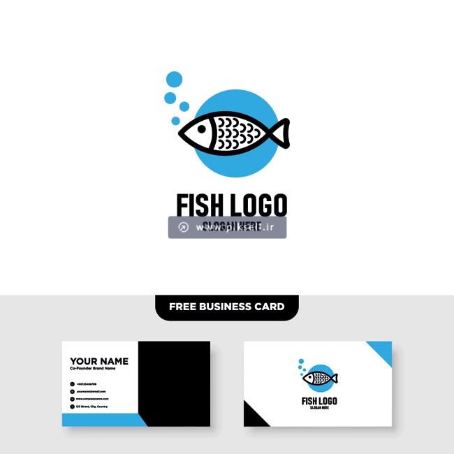 فایل وکتور لایه باز لوگو و نماد ماهی یا Fish Logo