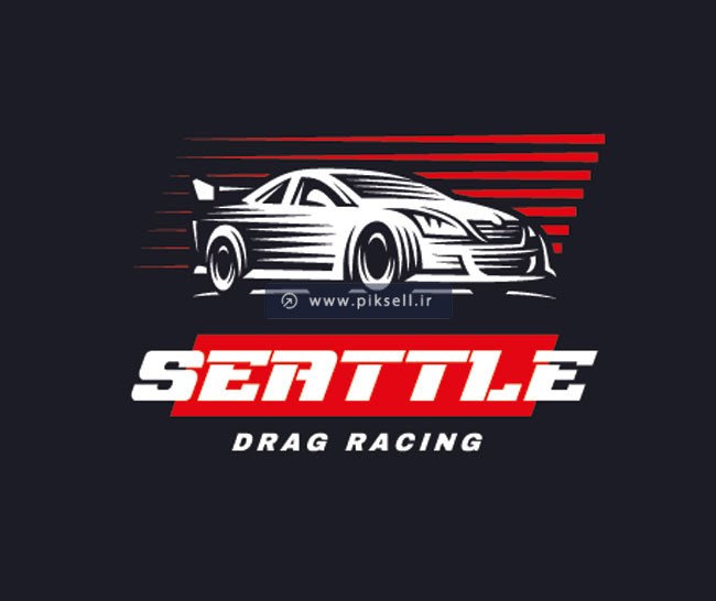 فایل وکتور لایه باز لوگوی seattle یا خودروی مسابقه ای