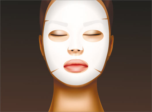 فایل لایه باز طرح گرافیکی ماسک صورت زن