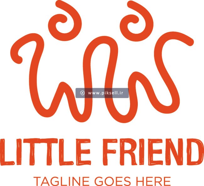 فایل لایه باز لوگوی دوستان کوچک یا Little Friends