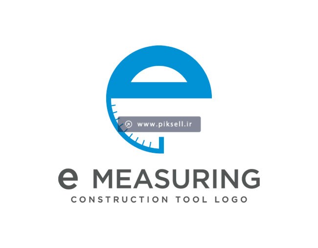 دانلود وکتور حرف e و اندازه گیری با مفهوم E Measuring