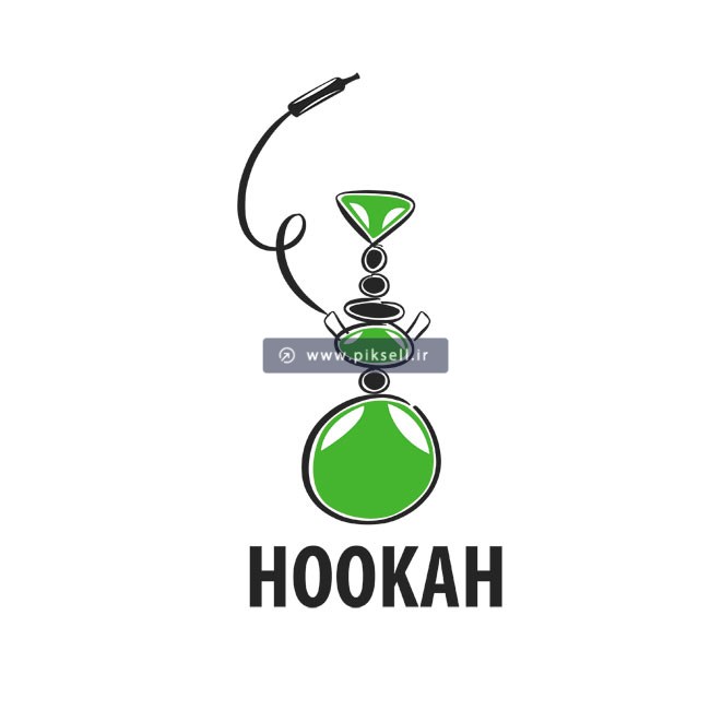 فایل لایه باز وکتور لوگوی هوکاه یا قلیان (Hookah logo)