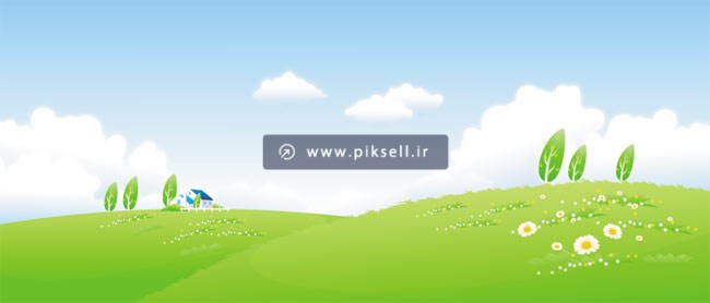 طرح وکتور بکگراند دشت سبز بهاری با فرمتهای eps و ai