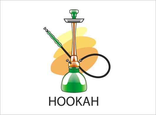 فایل گرافیکی قلیان رنگی مناسب برای لوگو یا نماد با فرمتهای وکتور لایه باز