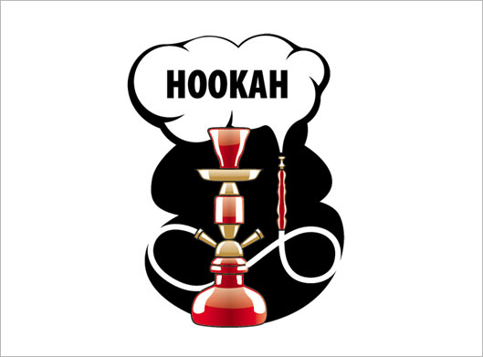 فایل وکتور لایه باز نماد و لوگوی قلیان یا hookah