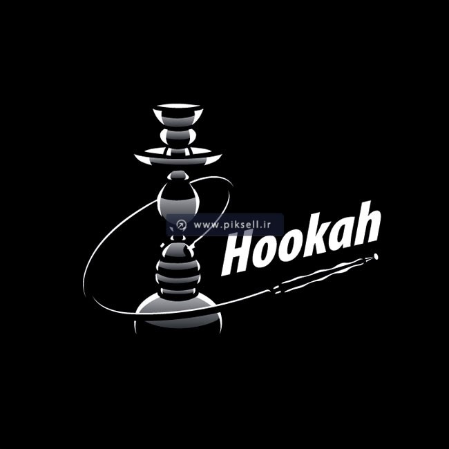 دانلود بکگراند سیاه و نماد قلیان سیاه و سفید