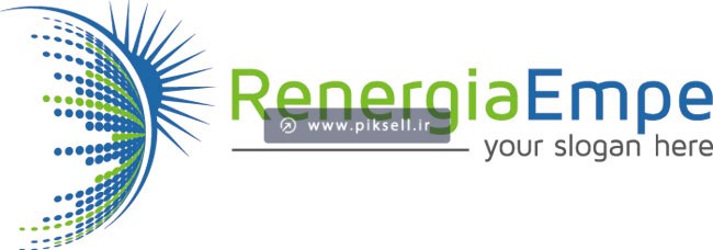 دانلود وکتور لایه باز لوگوی دایره ای با موضوع طلوع خورشید یا Renergia Empe
