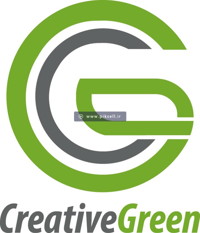 دانلود فایل وکتور لایه باز لوگوی حرف g انگلیسی یا Creative Green