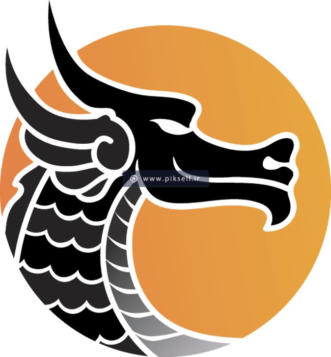 دانلود فایل لایه باز وکتور لوگوی اژدها و دراگون (dragon)