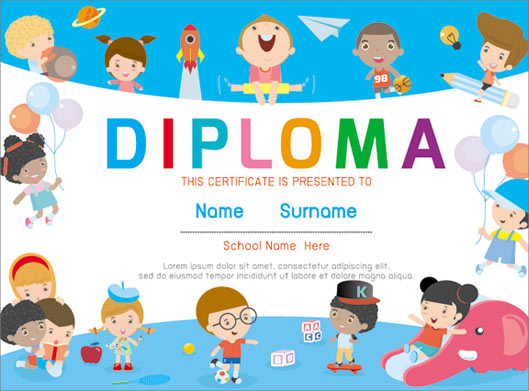 طرح لایه باز وکتور تقدیرنامه و گواهینامه یا diploma