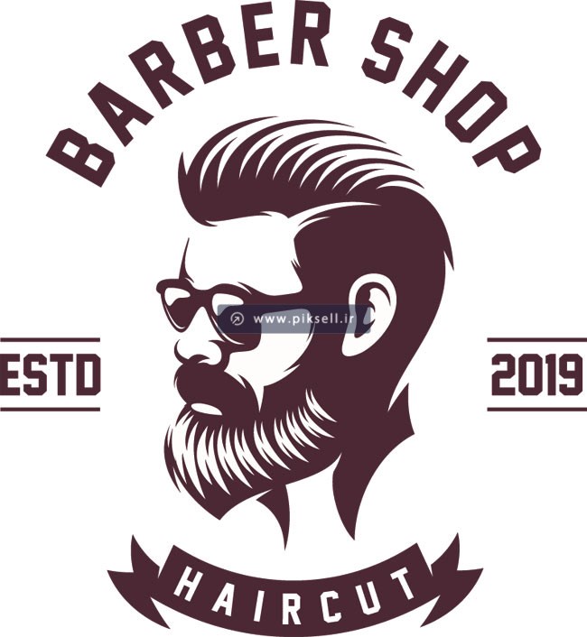 فایل لایه باز وکتور لوگوی Barber Shop یا مرد پیرایش گر