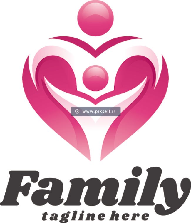 طرح وکتور لایه باز لوگوی خانواده و Family با فرمتهای eps و ai