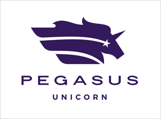 طرح وکتور لایه باز لوگوی اسب شاخدار یا Pegasus