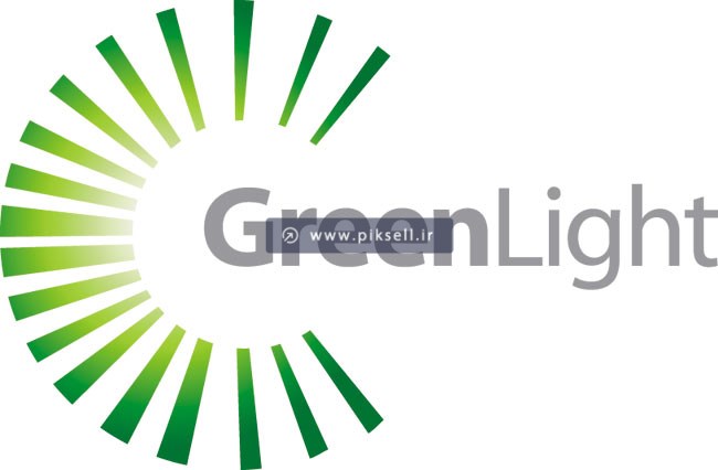 طرح وکتور لایه باز لوگوی خورشید سبز یا Green Light