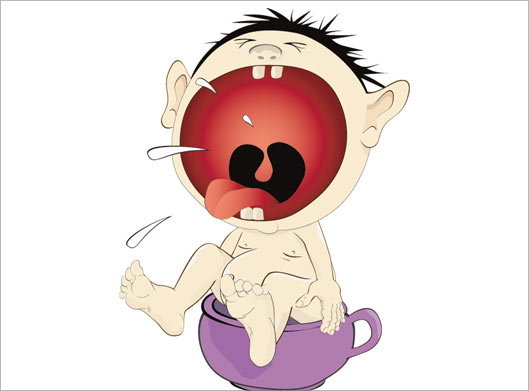 فایل لایه باز گرافیکی و کارتونی نوزاد و بچه در حال گریه کردن و زار زدن