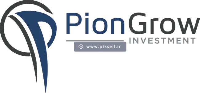 طرح وکتور لایه باز لوگوی حرف p انگلیسی یا pion grow