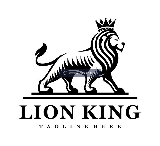 فایل لایه باز لوگو و نماد Lion King یا نماد شیر