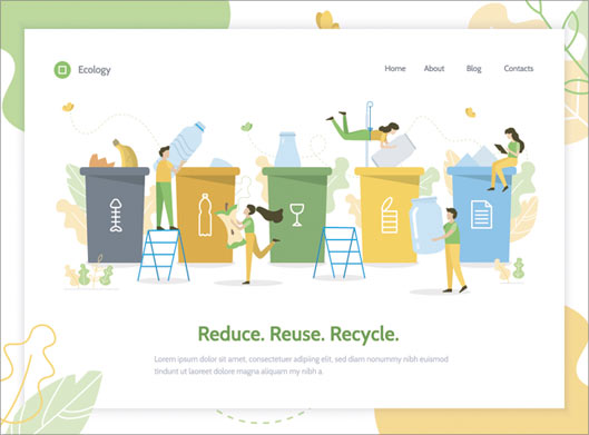 وکتور لایه باز بنر با موضوع بازیافت و recycle با فرمتهای eps و ai